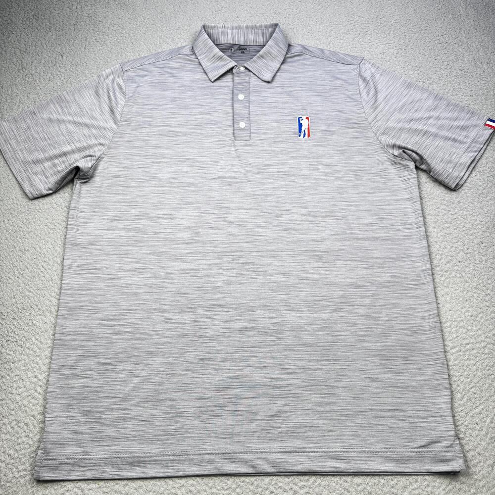 USAG Polo Shirt Mens XL Gray Golf Performance Stretch Embroidered Lightweight